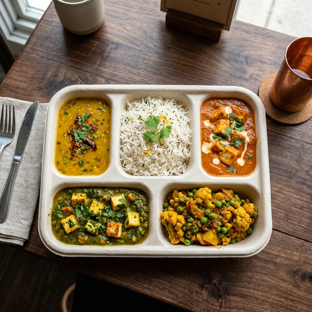 5 Compartment Plate
